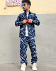 Completo Jeans Cargo Slavato Blue