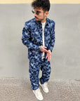 Completo Jeans Cargo Slavato Blue